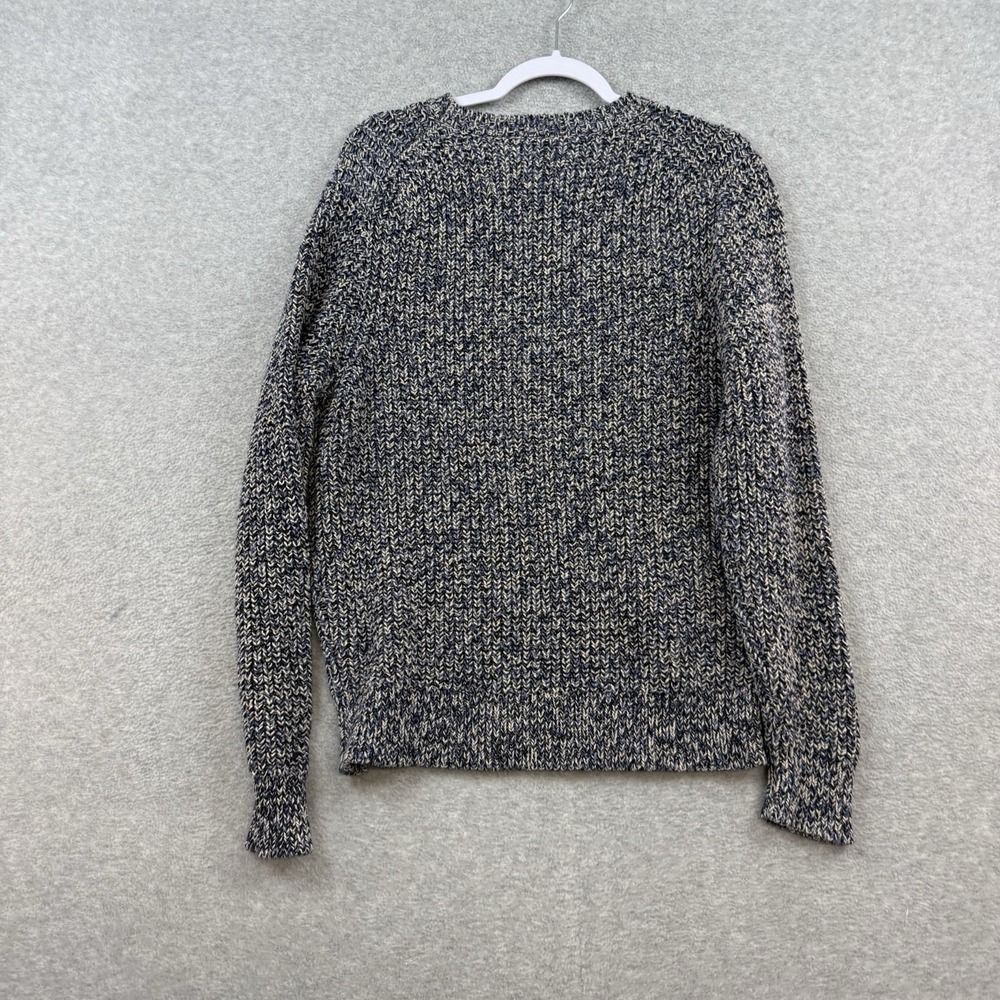 Wallace & Barnes Sweater‎ Mens L Blue Crewneck Pullover Knit Chunky J Crew Heavy - Picture 6 of 8